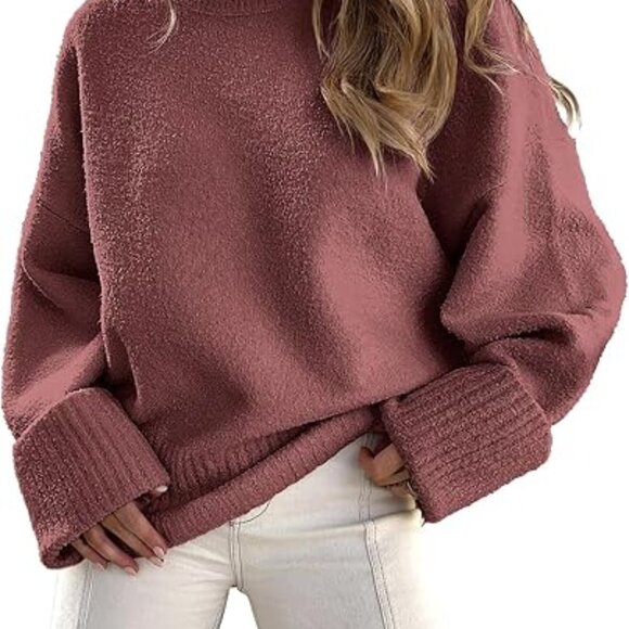 Anrabess Sweaters - ANRABESS Size M CREW NECK LONG SLEEVE OVERSIZE FUZZY KNIT CHUCKY SWEATER